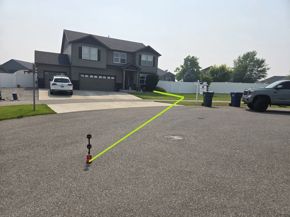 Sewer lateral located from a home listed for sale out to the city main