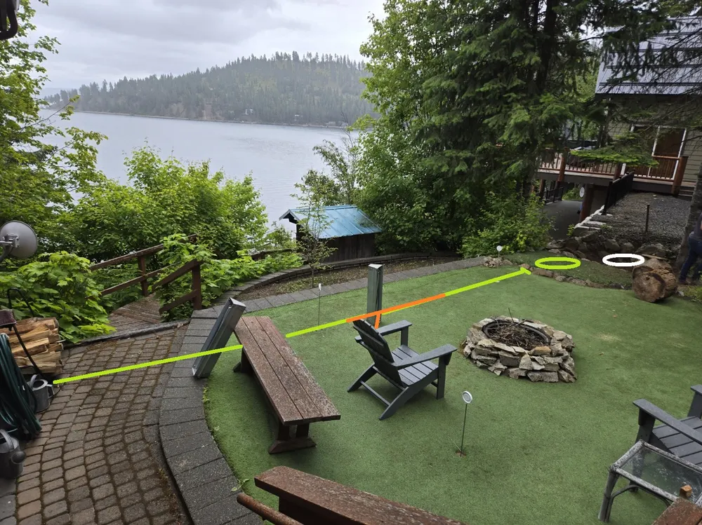 Sewer lateral locate at a North Idaho lakefront property